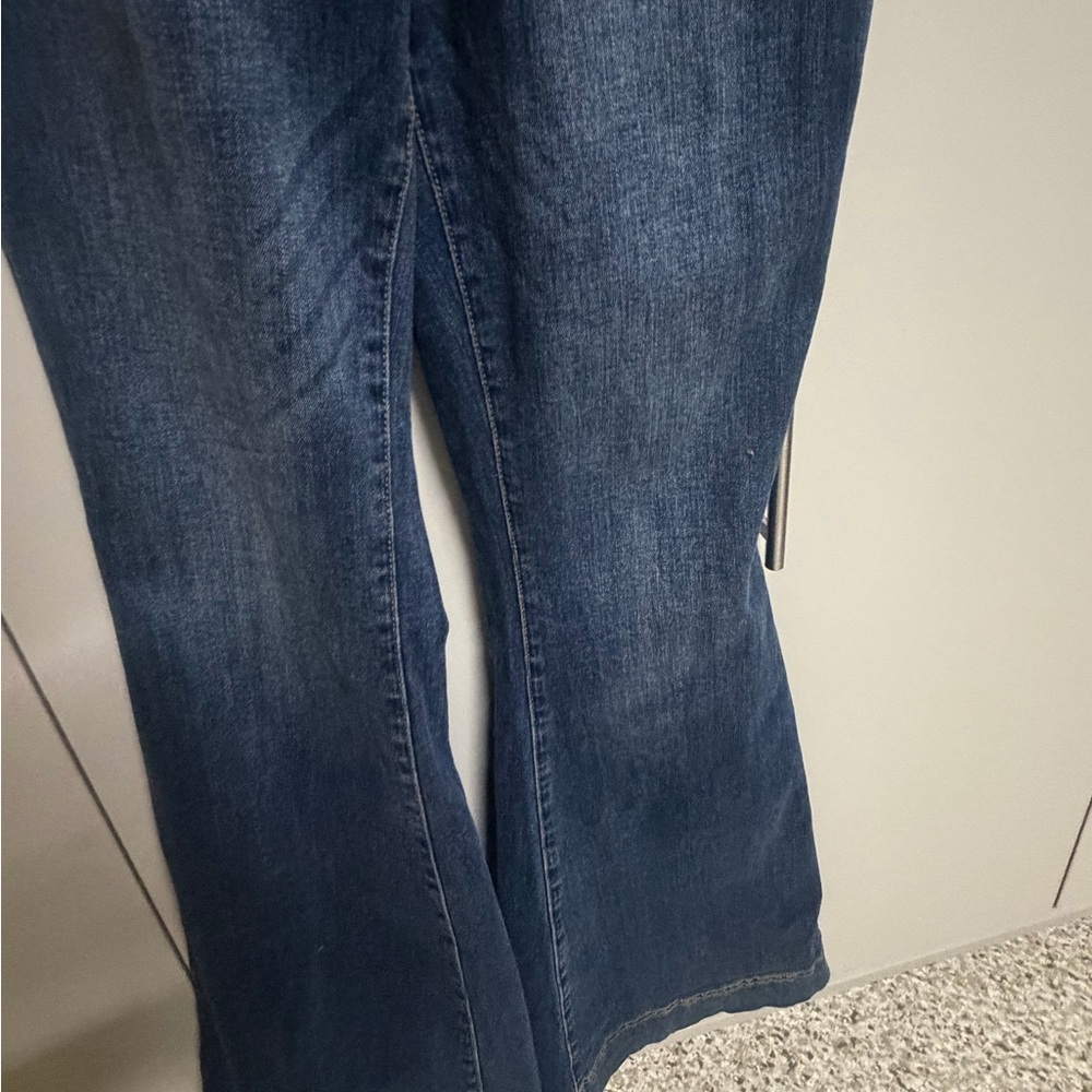 NWT large Dark Wash Denim Button-Front Jumpsuit - Picture 6 of 7
